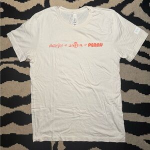 Jaffa Bella Canvas Cream Tee with Orange Accents